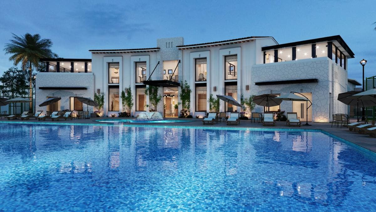 Hotel exterior and pool